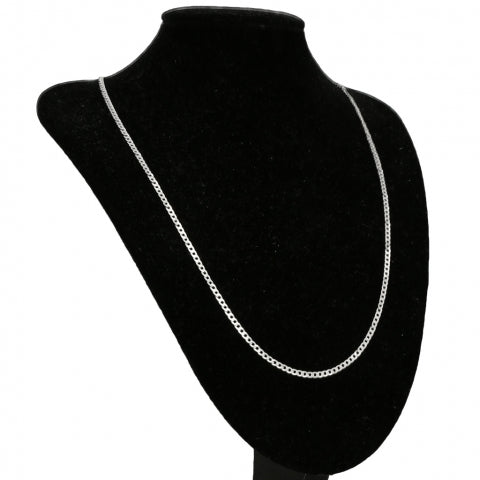 STERLING SILVER CURB NECKLACE