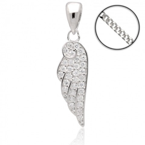 STERLING SILVER NECKLACE - ANGEL WINGS