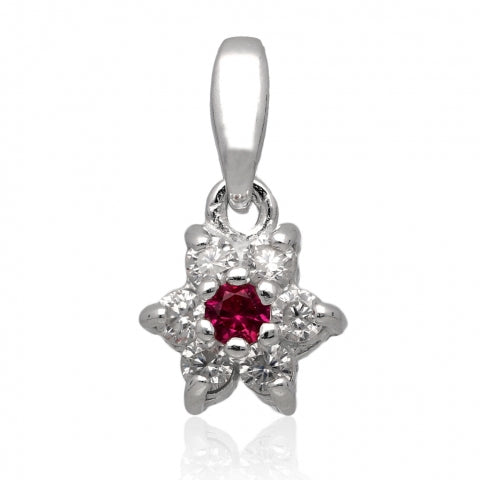 STERLING SILVER NECKLACE - FUSCHIA