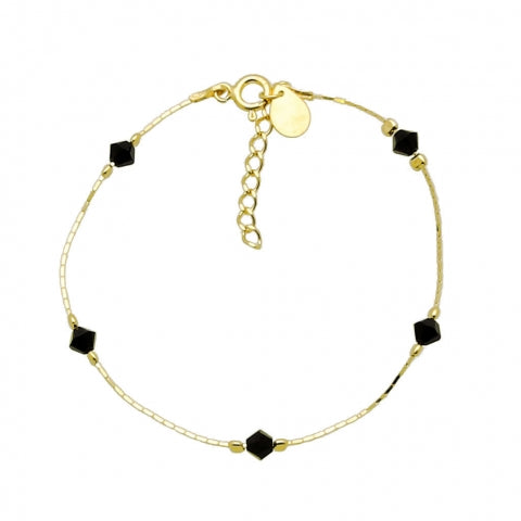 SILVER BRACELET 17-20 CM GOLD-PLATED