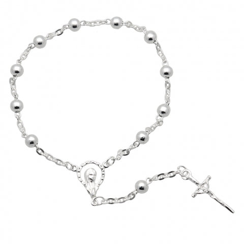 One-decade rosary made of sterling silver (925)